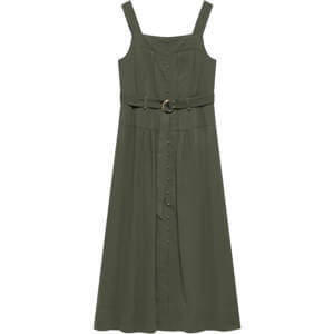 Mint Velvet Khaki Pinafore Midi Dress